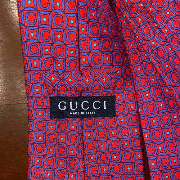 Gucci G Block Print Tie - Picture 3 of 8